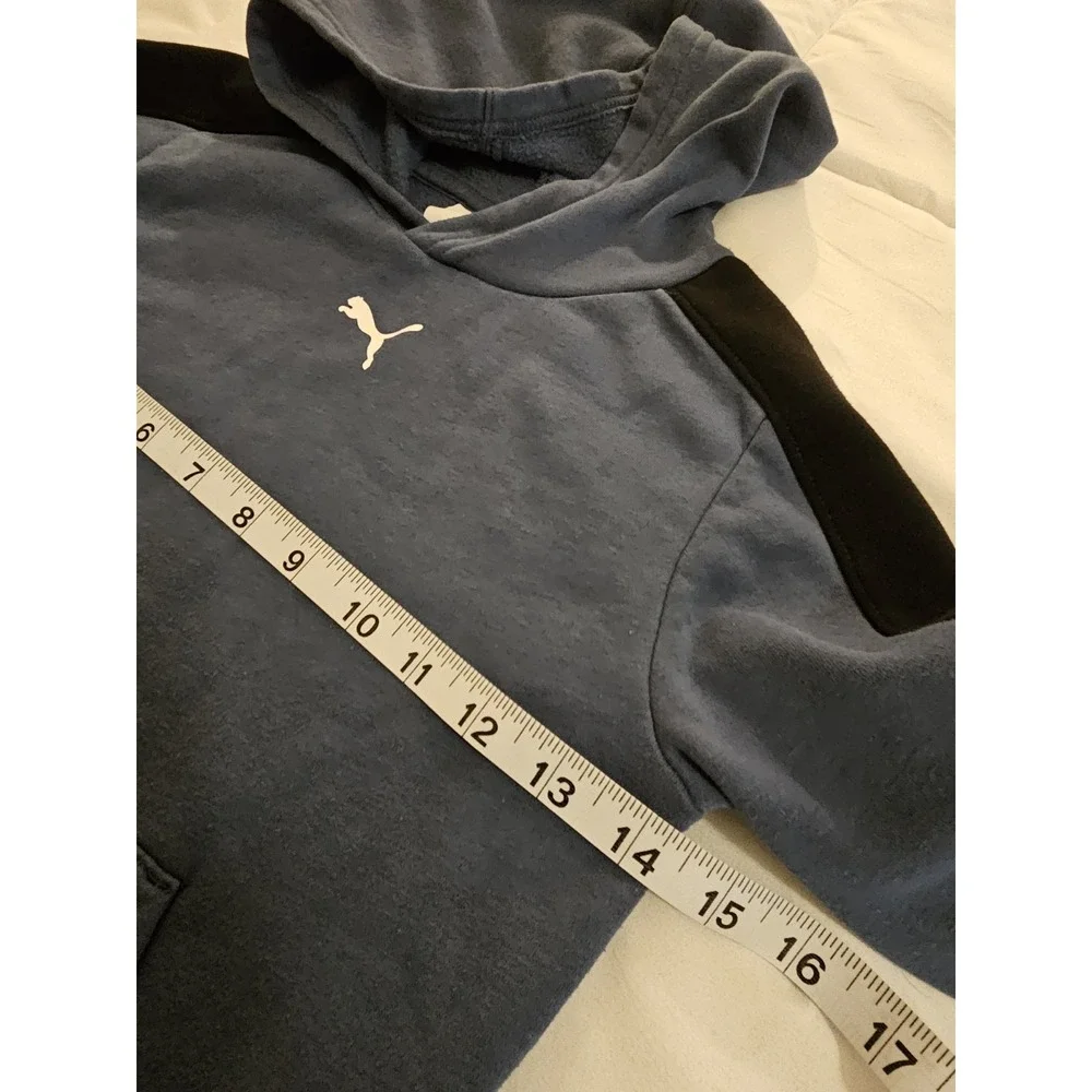 Puma Blue Pullover Hoodie Youth Size‎ Small Athletic Sweatshirt Logo